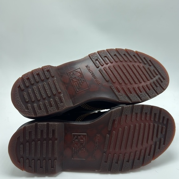 Dr martens 101 VINTAGE SMOOTH LEATHER ANKLE BOOTS size 8 black stitching - Picture 4 of 7